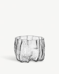 Kosta Boda Klare Vase mit Craquelé-Muster