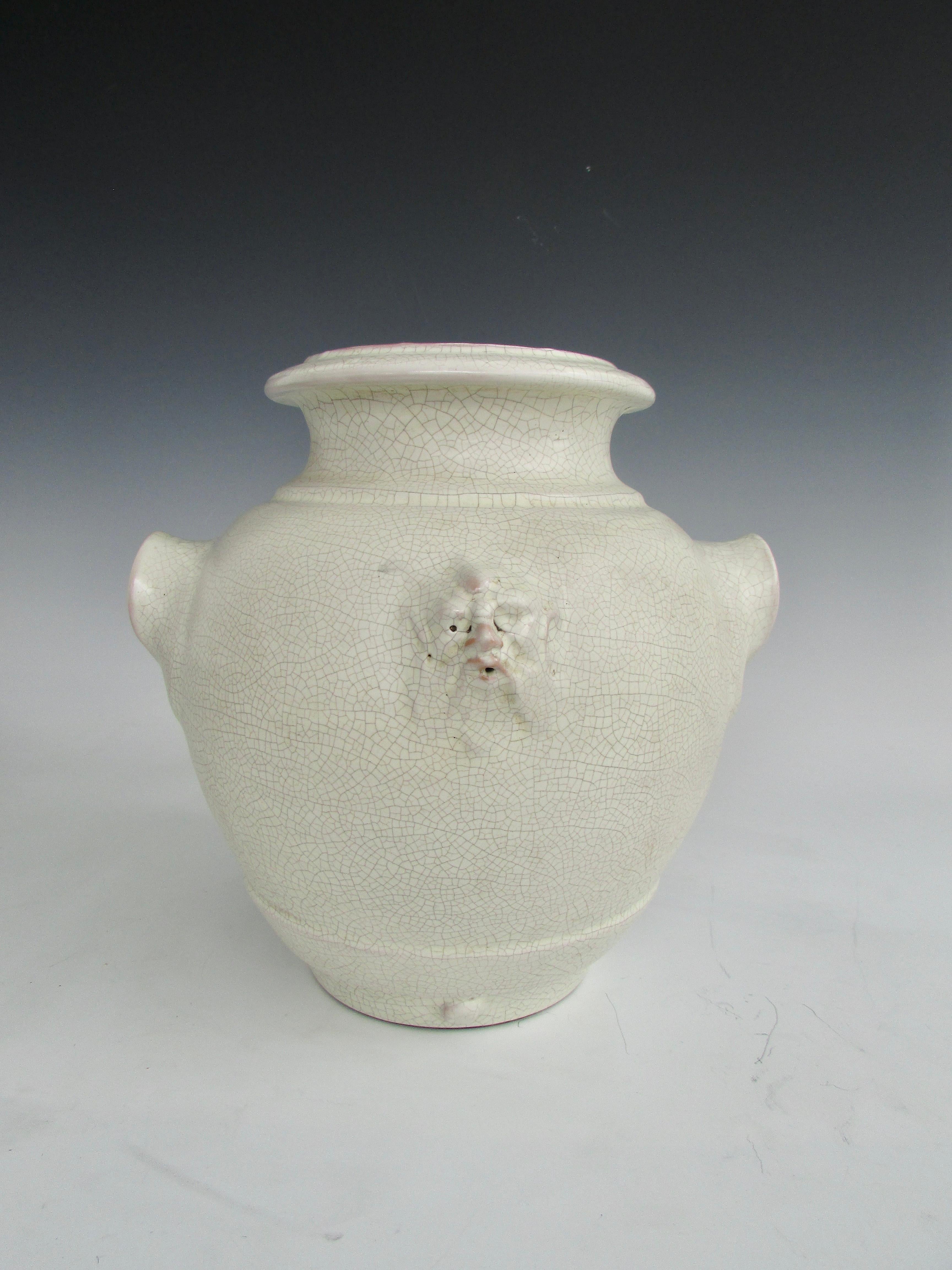 Bulbous Italian pottery vase or urn. Signed made in Italy for Tutto Bene, 1830.