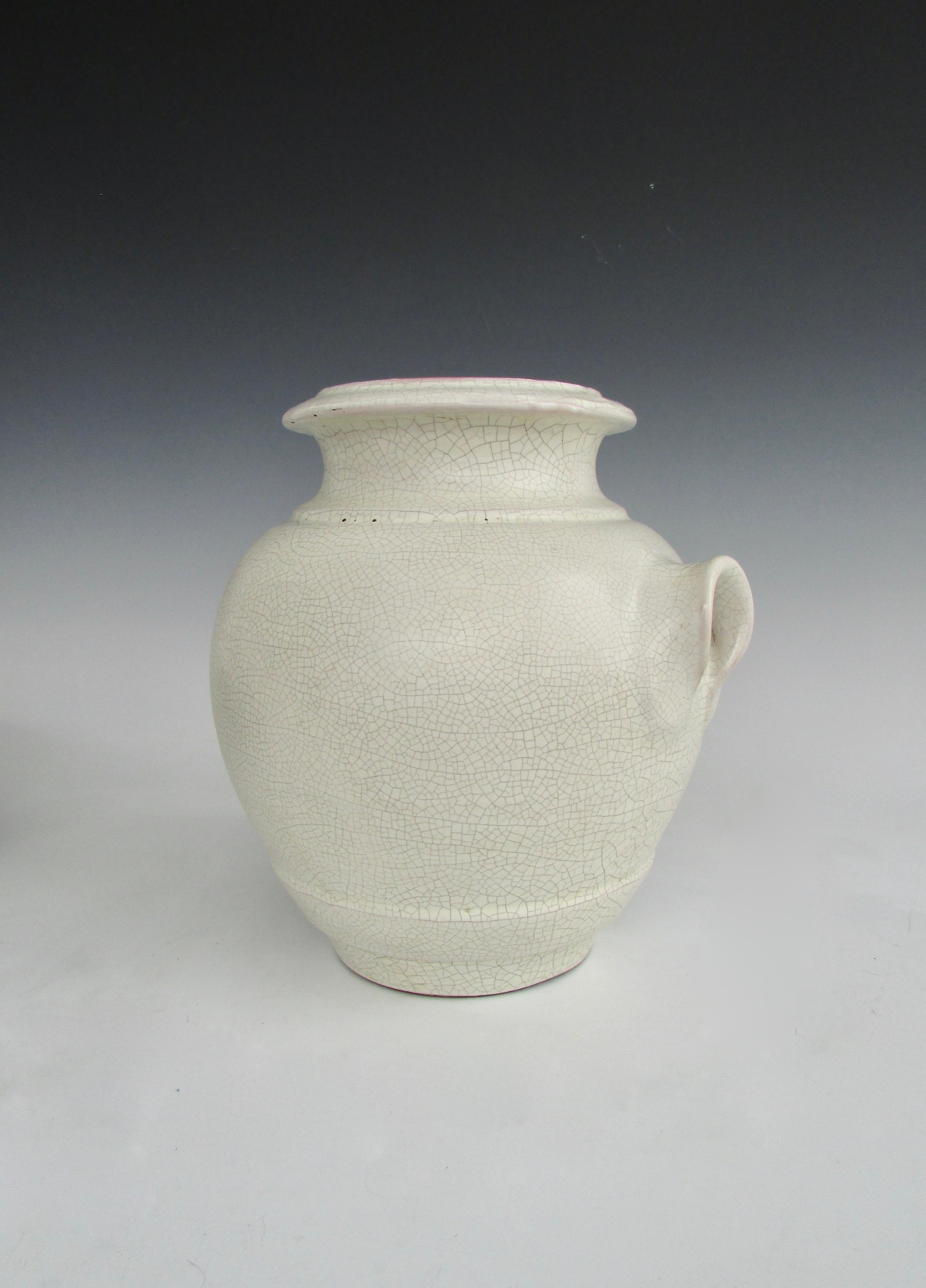 Grand Tour Crackle Glaze Italian Pottery Urn Marked Made in Italy for Tutto Bene, 1830 For Sale