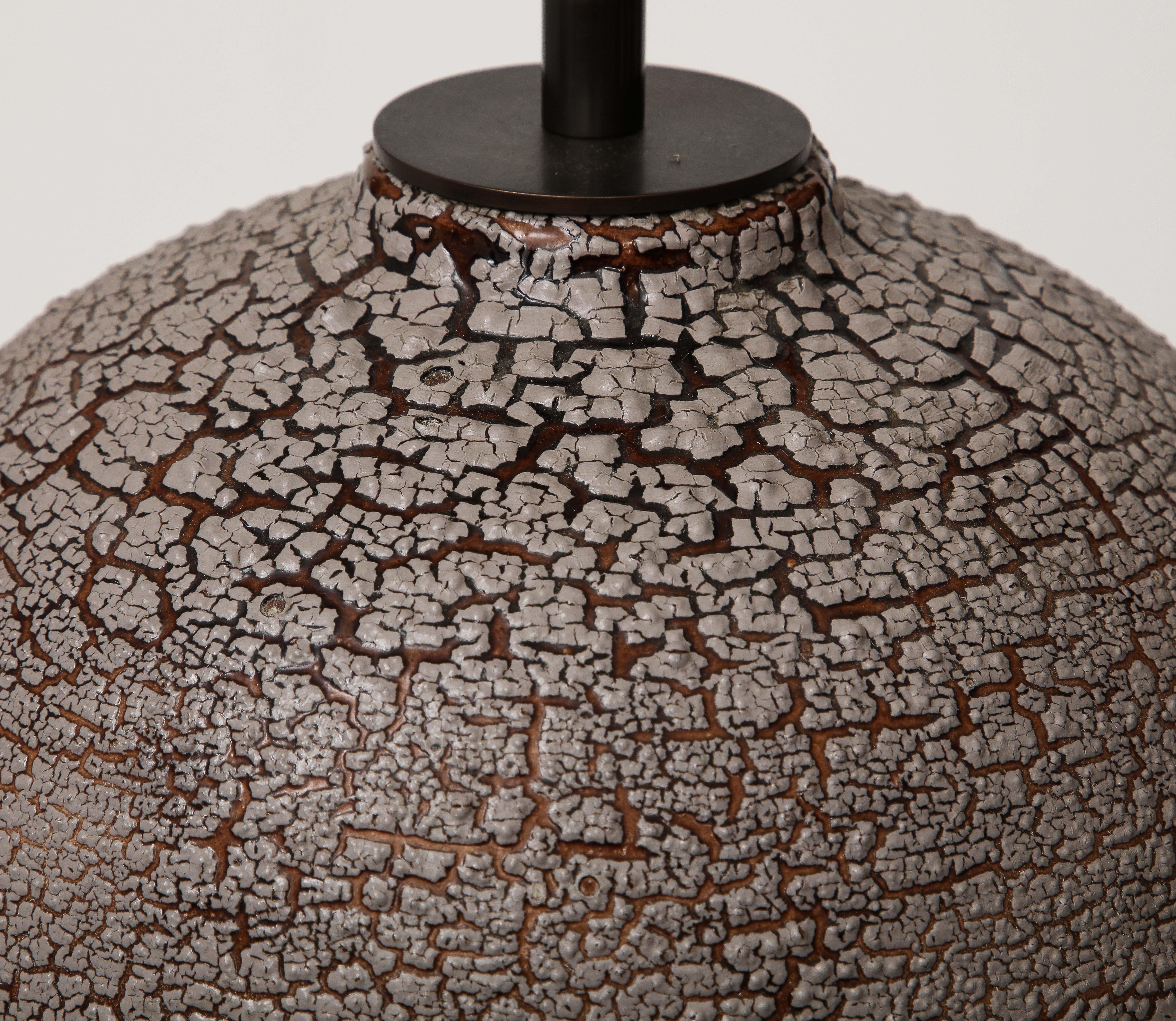 Lampada da tavolo in ceramica smaltata, Keramos, Francia, 1950 ca. 1