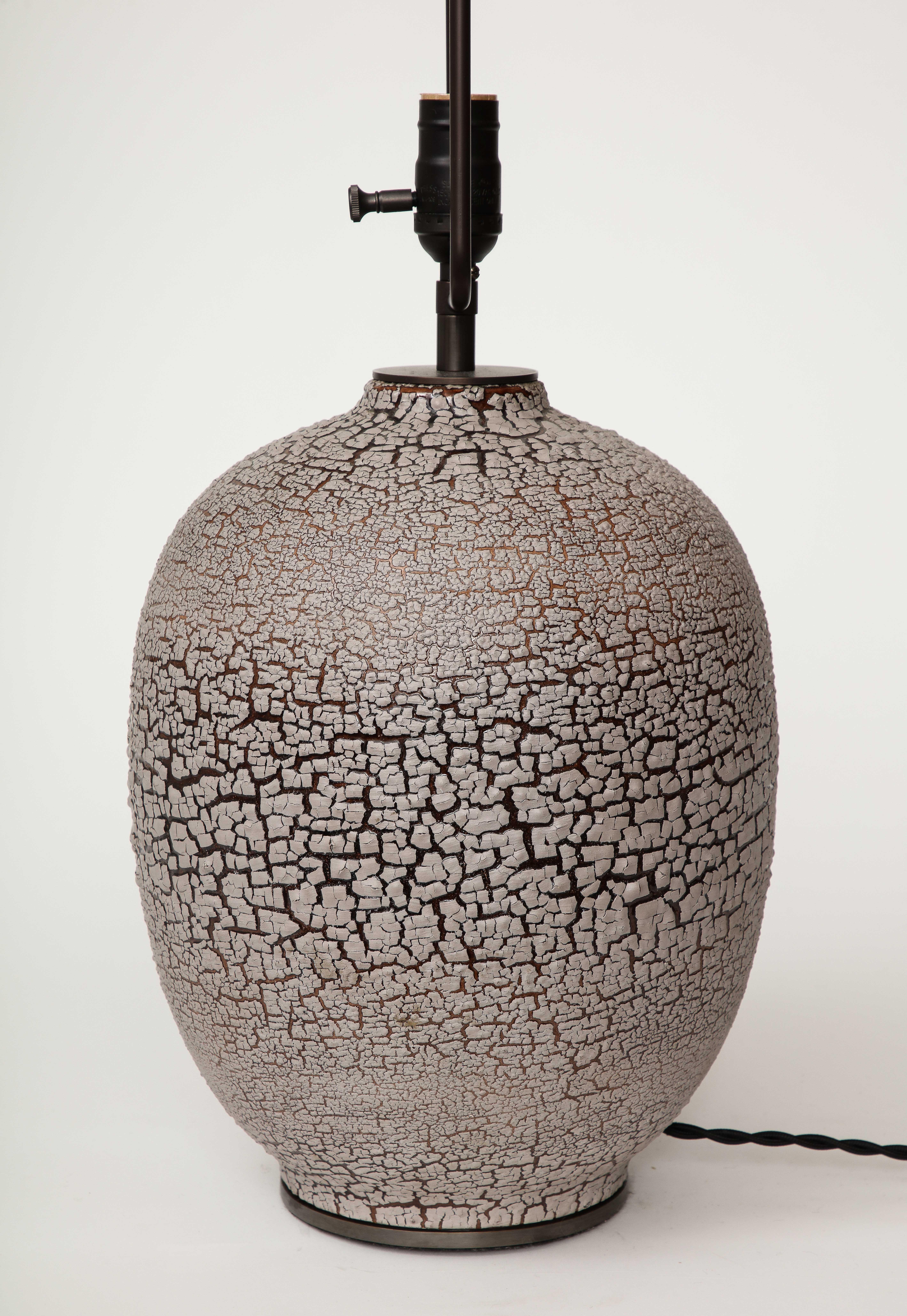 Lampada da tavolo in ceramica smaltata, Keramos, Francia, 1950 ca. 2