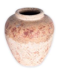 Crackle Orange and Ivory Vase