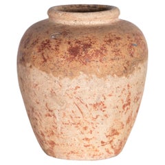 Crackle Orange and Ivory Vase