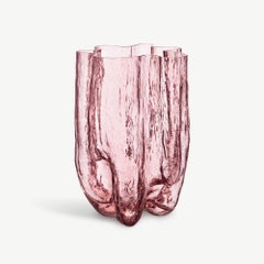 Kosta Boda Crackle Pink Vase XL