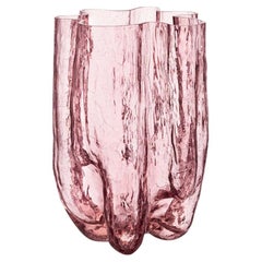 Kosta Boda Crackle Pink Vase XL