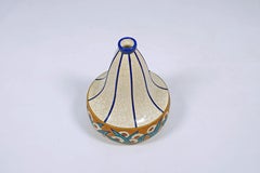 Art Deco Crackled Ceramic Lamp Base by Longwy, France, Circa 1930
