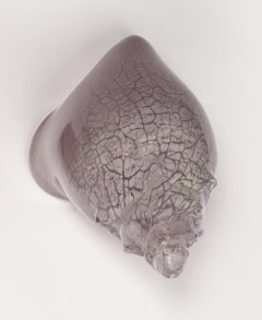 Craquelé-Muschelschale aus Glas: ein atemberaubendes Kunstwerk aus Glas mit Coastal Twist