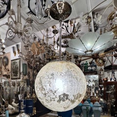Crackled Glass Globe Fixture