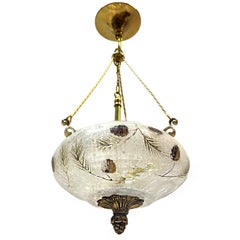 Crackled Glass Light Fixture