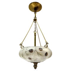 Apparecchio di illuminazione in vetro crepato