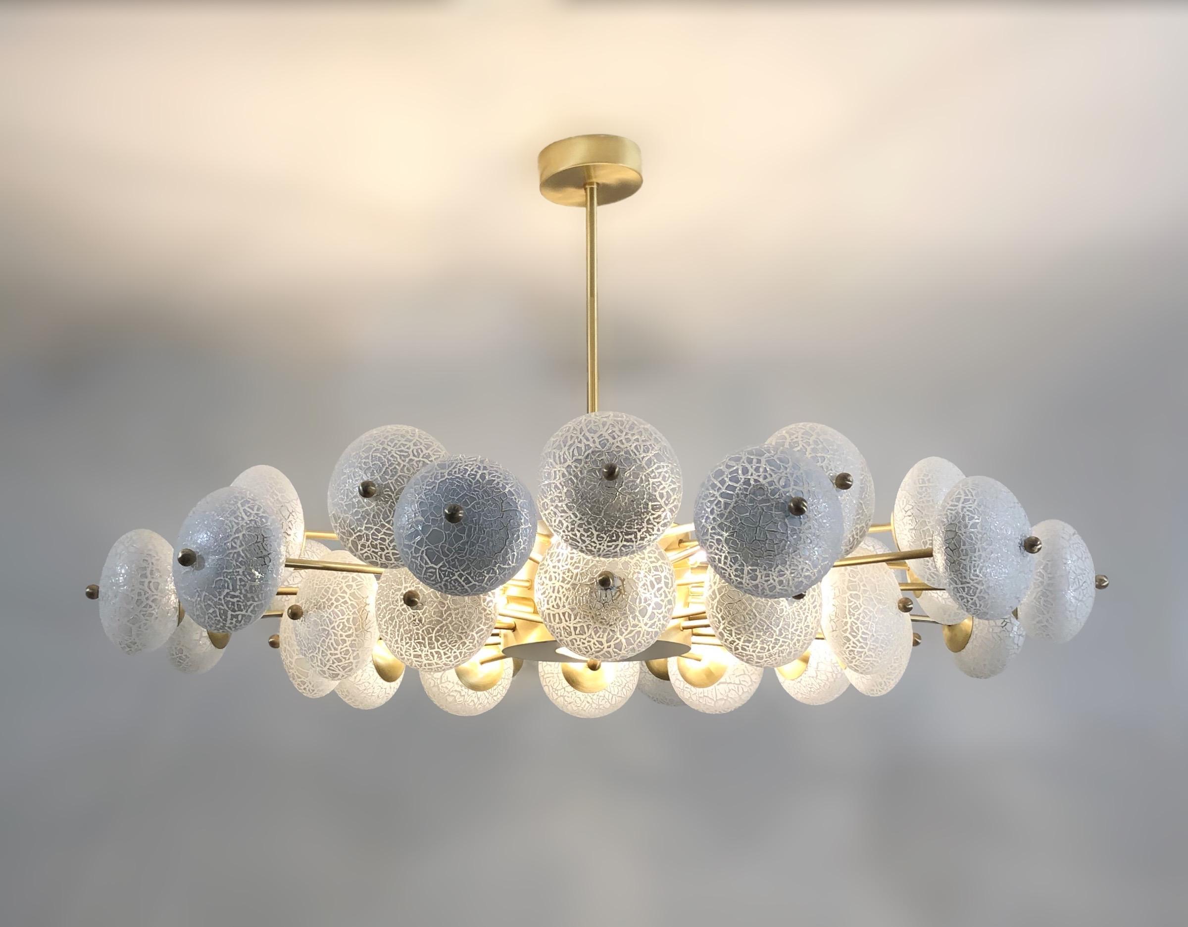 Crackled Orbs Chandelier by Fabio Ltd 1