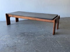 Craft Associates Adrian Pearsall Solid Walnut Oiled Frame Slate Top Coffee Table