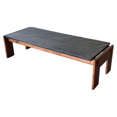 Craft Associates Adrian Pearsall Solid Walnut Oiled Frame Slate Top Coffee Table