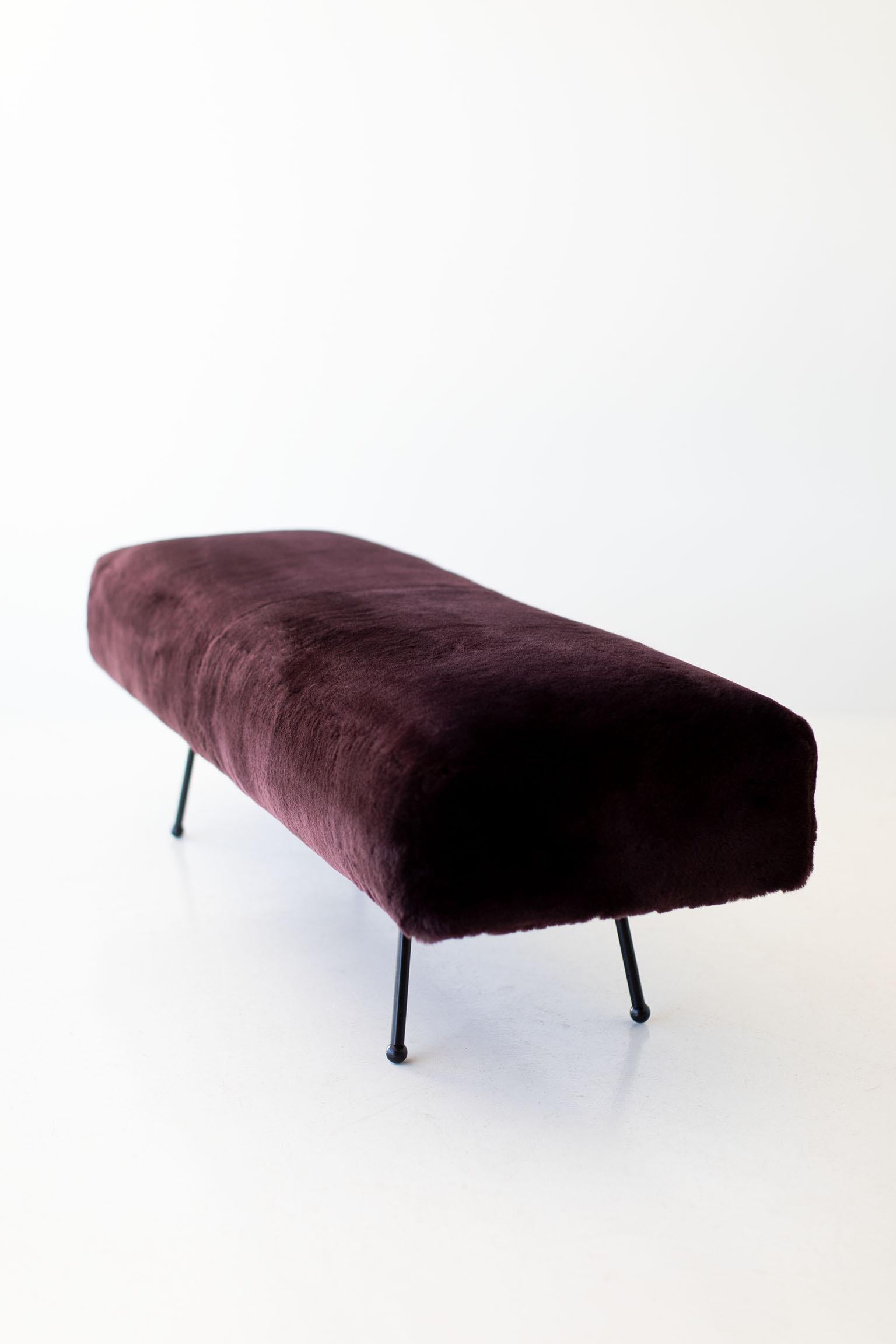 Américain CraftAssociates Banc tapissé, Trenchard Modern Upholstered Bench, noir en vente