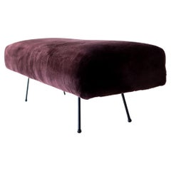 CraftAssociates Upholstered Bench, Trenchard Modern Upholstered Bench, Black