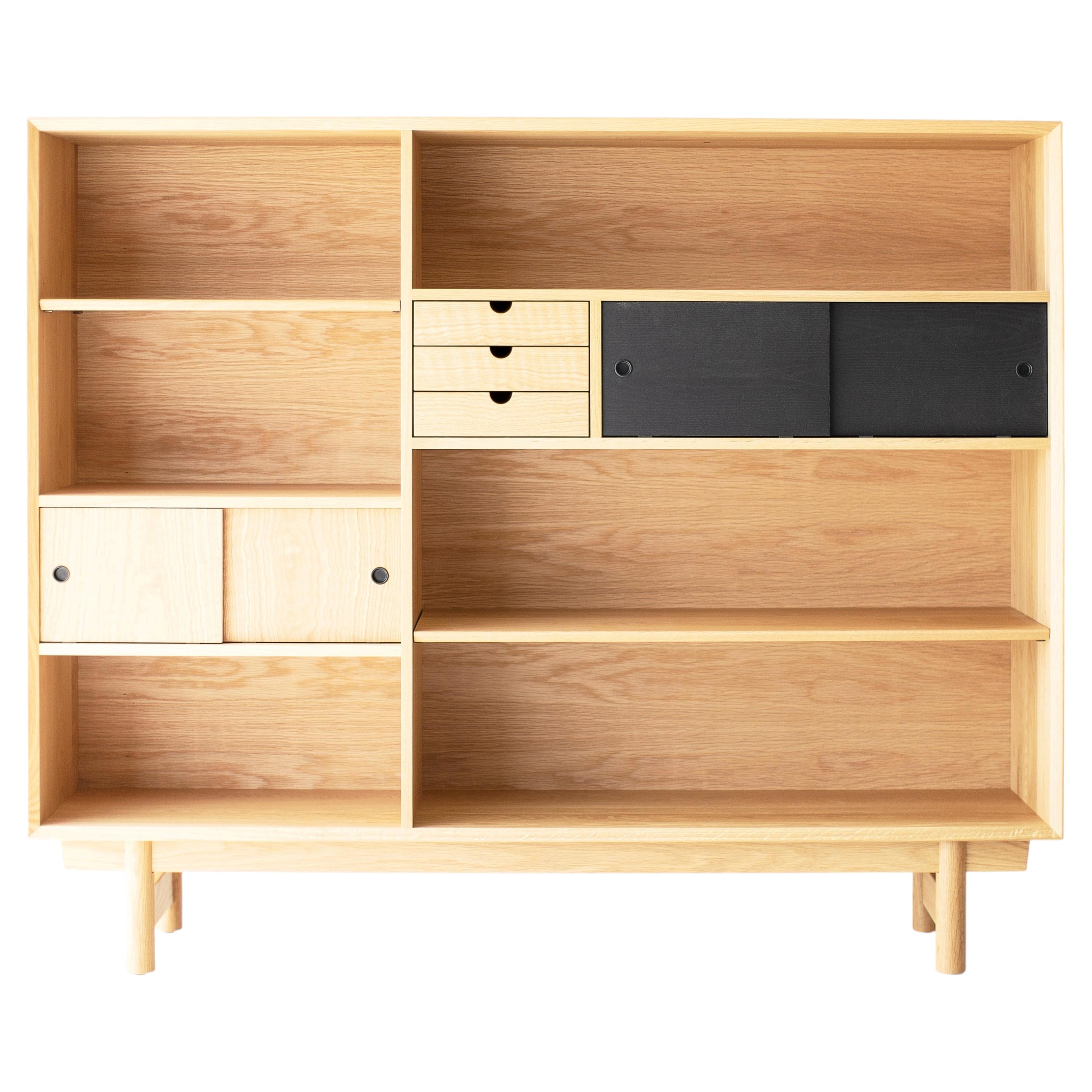 Craft Associates Bookcase, Lawrence Peabody Modern Bookcase, Oak