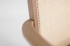 Craft Associates Dining Chair, Milo Baughman Highback Arch Arm Chair, White Oak