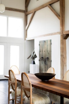 CraftAssociates Dining Table, Milo Baughman Modern Dining Table, Striped Top