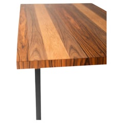 Table de salle à manger Craft Associates, table de salle à manger moderne Milo Baughman, plateau à rayures