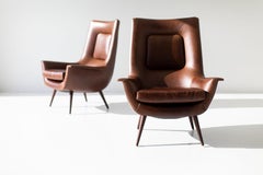 Arts and Craft Associates: Stühle mit hoher Rückenlehne, Ledersessel mit hoher Rückenlehne