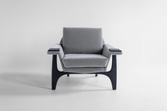 Craft Associates Lounge Chairs, Low Modern Lounge Chair, Walnut