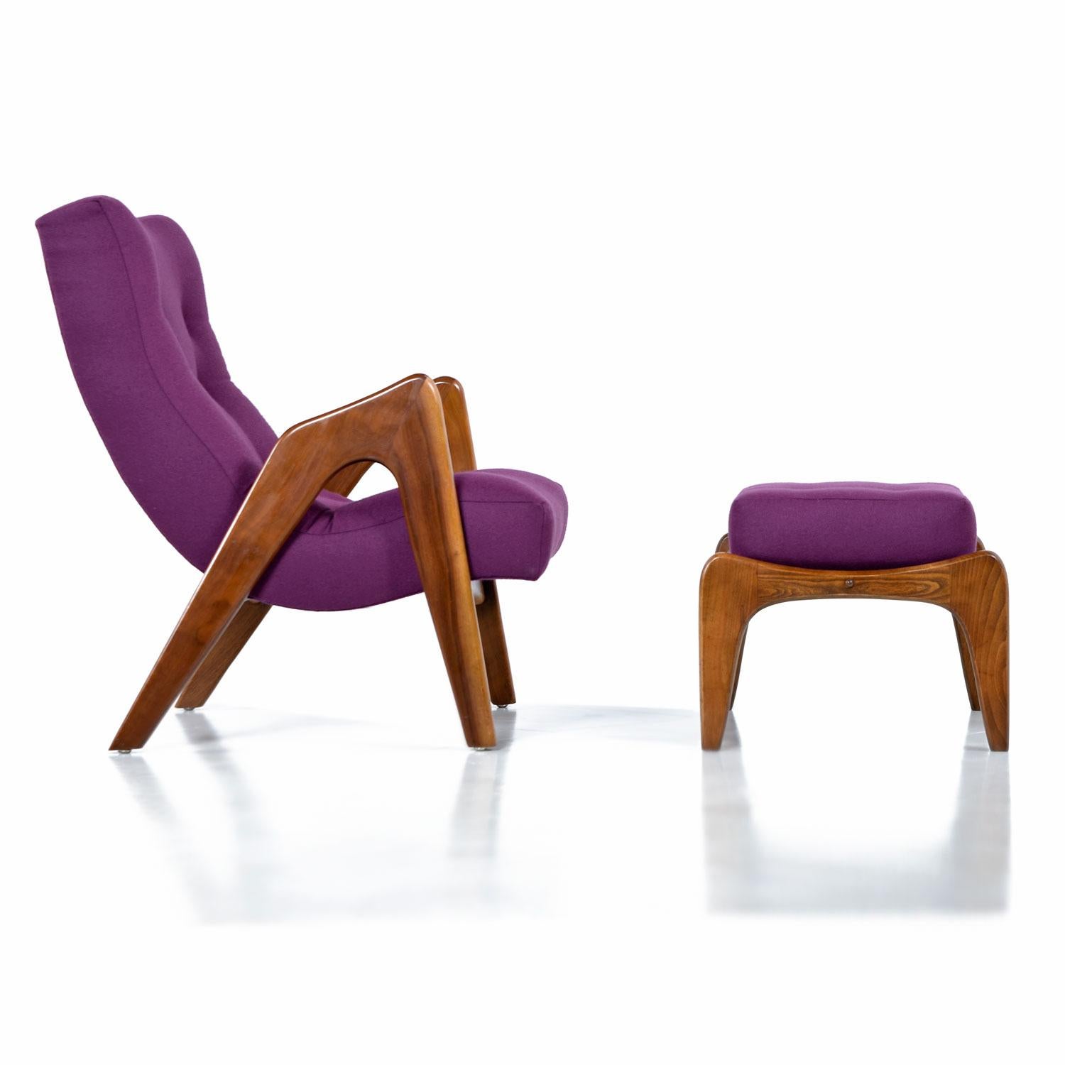 This stunning pair of Adrian Pearsall 705-CW chairs have been lovingly restored. The vintage 1960s 