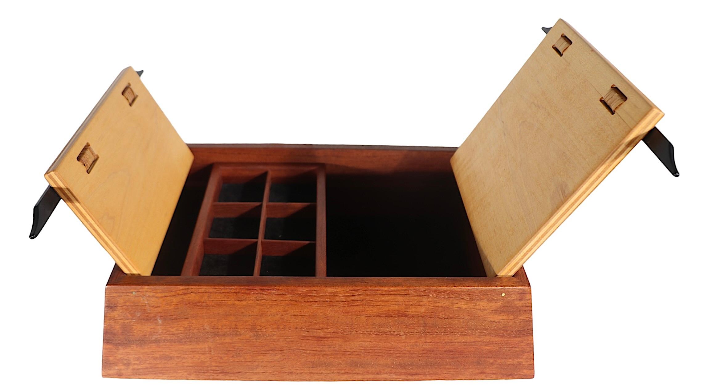Craft Made Wood Box von Larry Dern c 1980's im Angebot 4