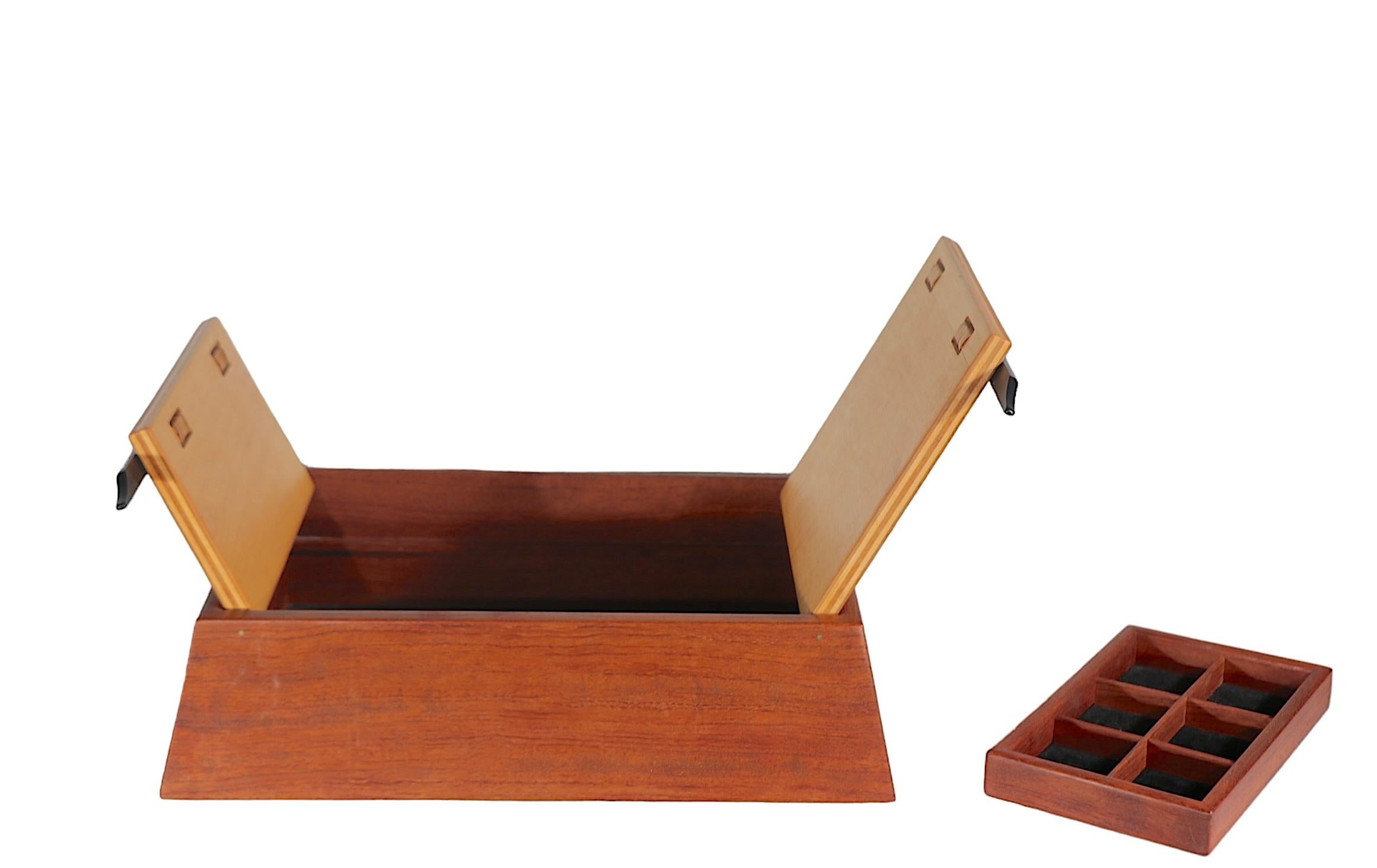 Craft Made Wood Box von Larry Dern c 1980's im Angebot 5