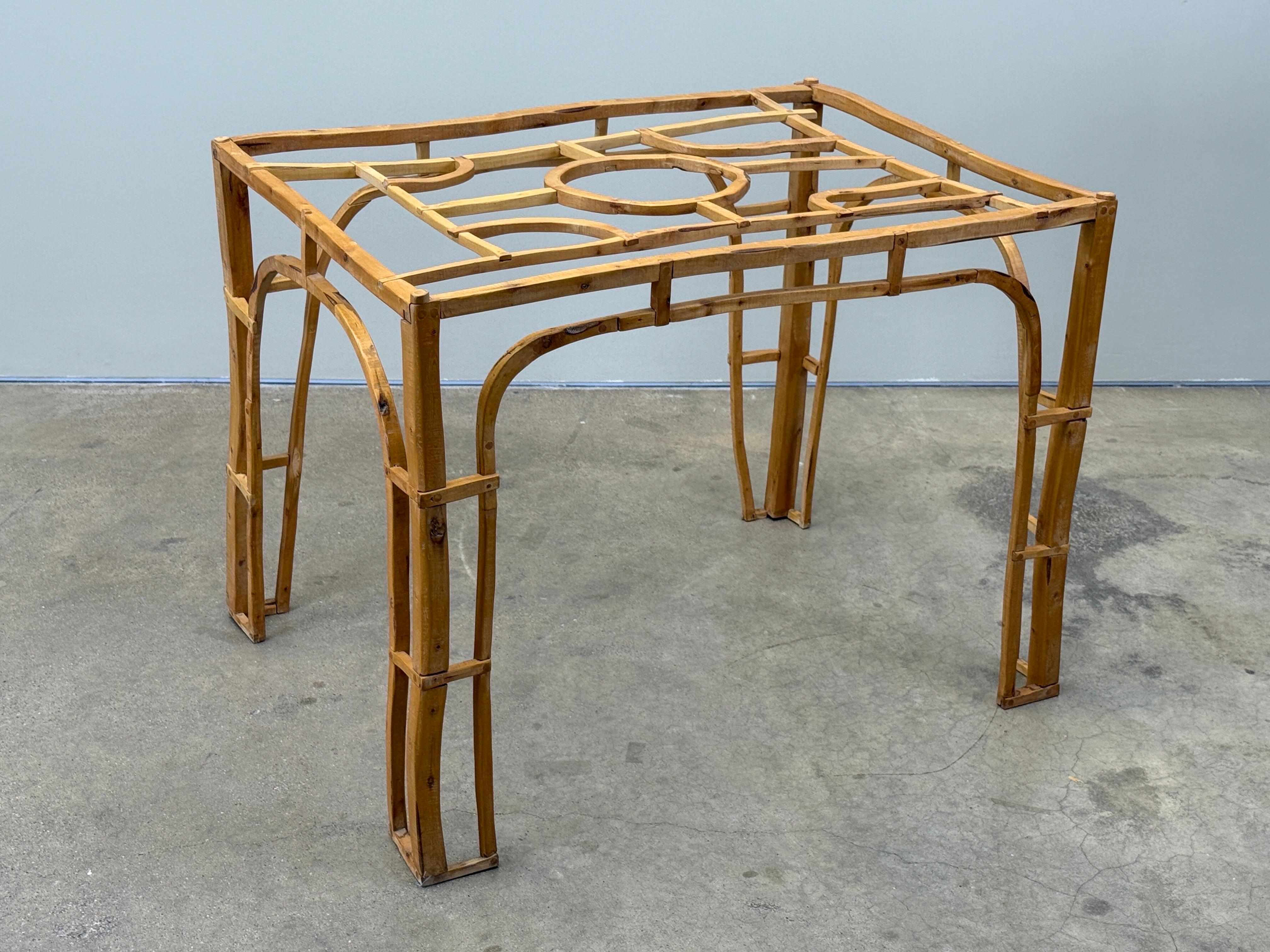 Craft Table and Chair by Jonah Meyer, 1997 In Good Condition For Sale In Dallas, TX