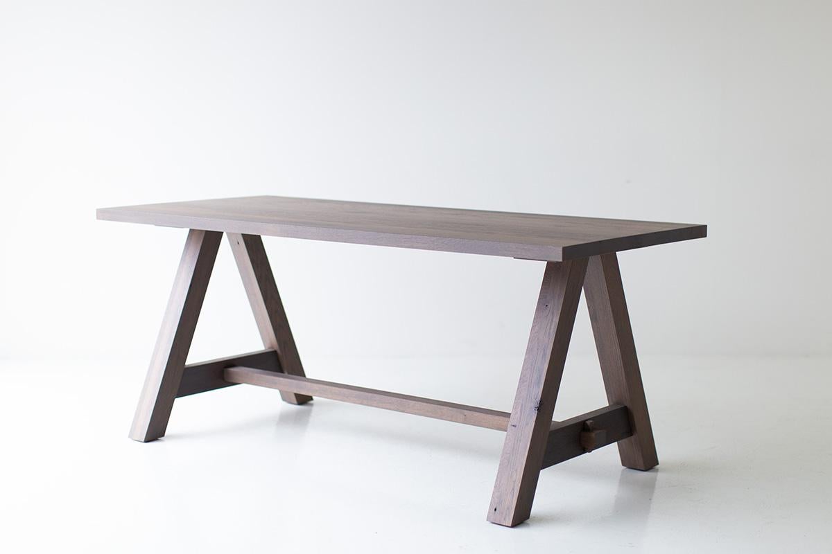 Moderne Table Craft Associates, table de ferme moderne Liberty, chêne récupéré en vente