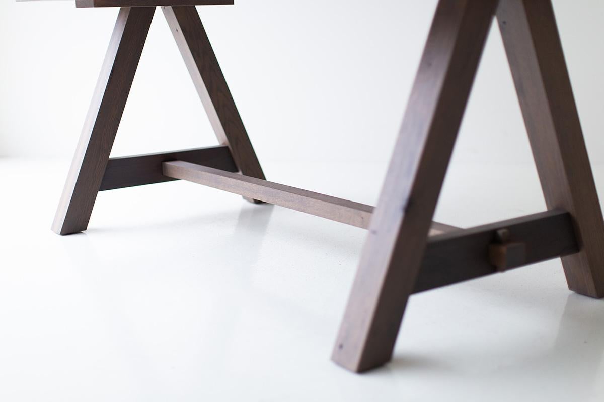 Américain Table Craft Associates, table de ferme moderne Liberty, chêne récupéré en vente