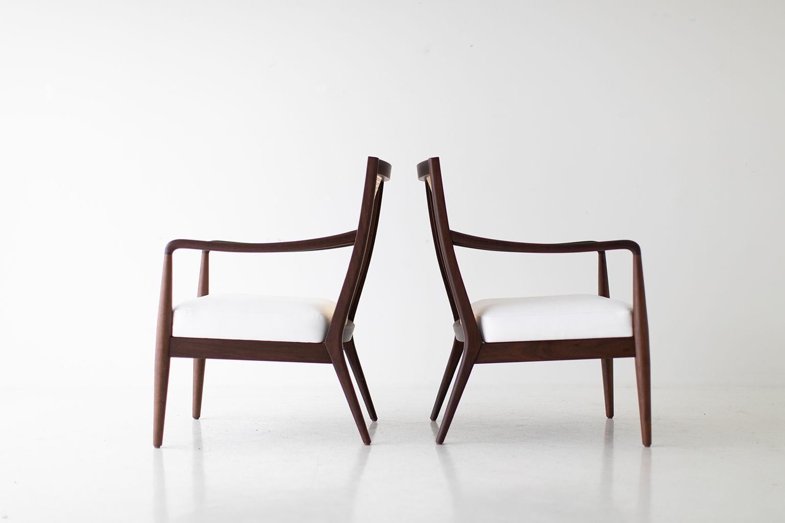 CraftAssociates Sessel, Peabody Moderne Sessel mit Rohrrückenlehne, Nussbaum, Rohrrückenlehne im Angebot 2