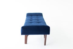 CraftAssociates Bench, Alaska Modern Upholstered Bench, Walnut