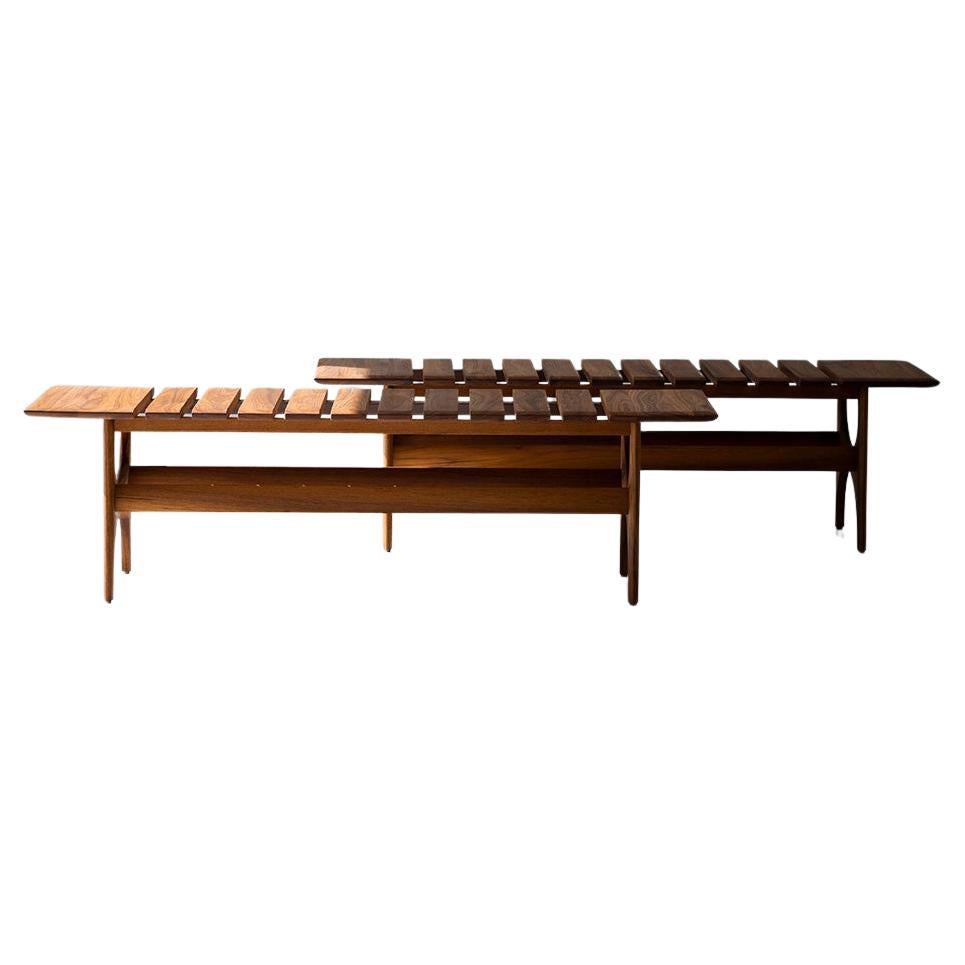 CraftAssociates Bancos, ETA Banco de madera, teca, listones