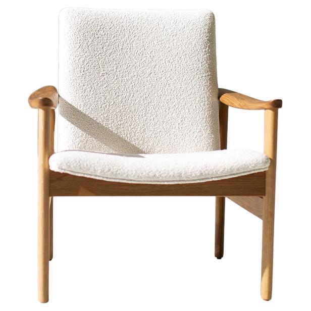 CraftAssociates Chair, Peabody Oak Occasional Chair, Upholstered For Sale