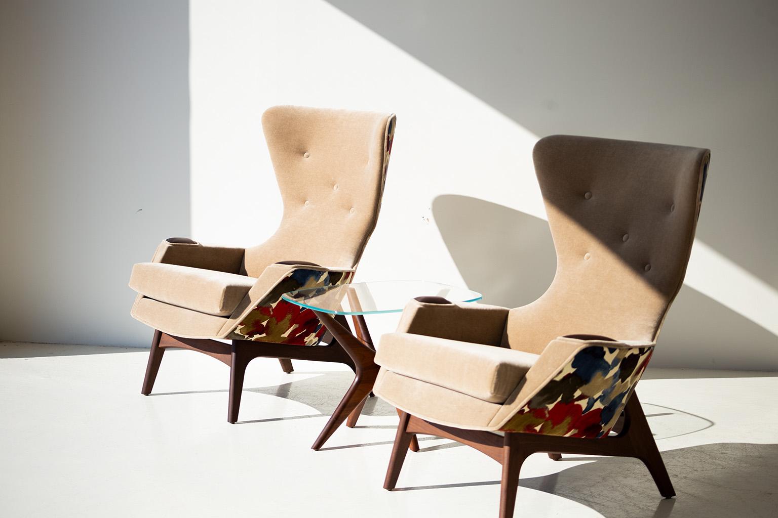 CraftAssociates Sedie, Sedie da salotto moderne floreali, Wingback, Mohair In condizioni Nuovo in vendita a Oak Harbor, OH