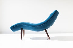 CraftAssociates Chaises, Contour Modern Chaise, Mohair