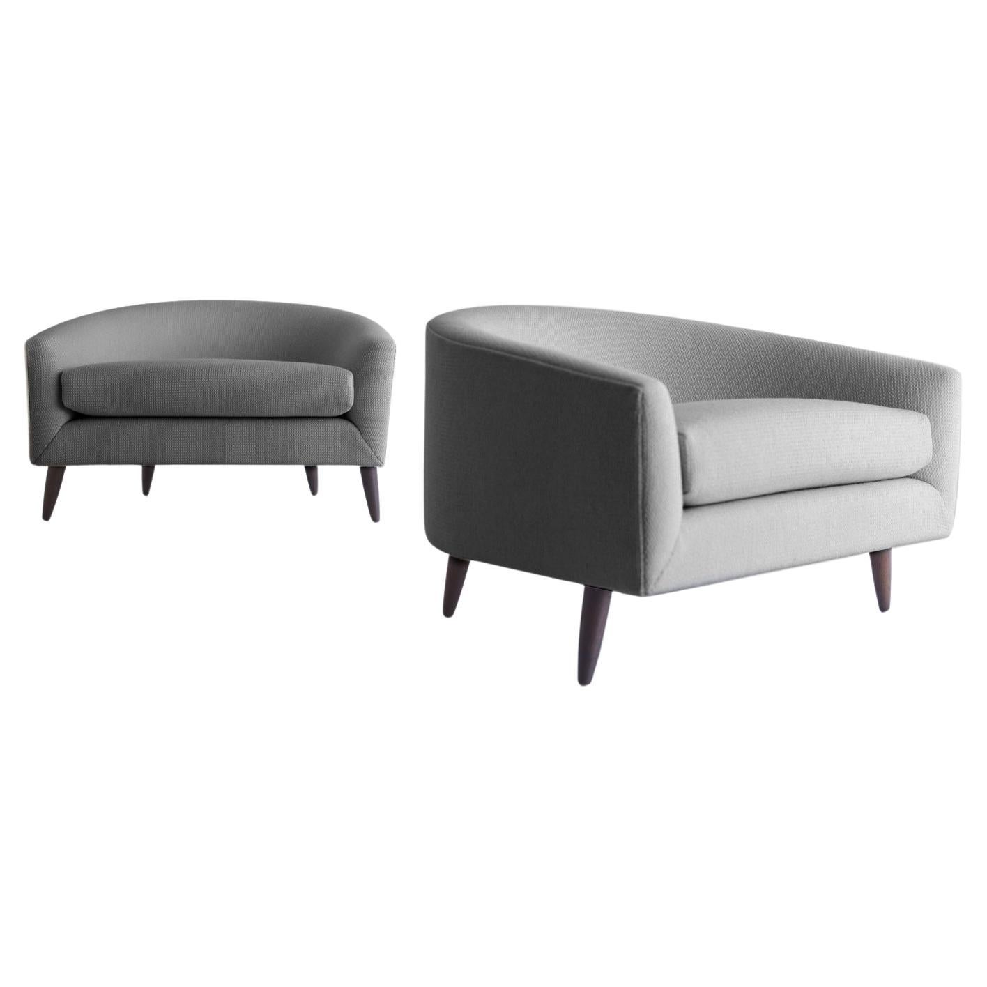 CraftAssociates Sedie da salotto, Cloud Sedie da salotto moderne del Mid Century, Noce