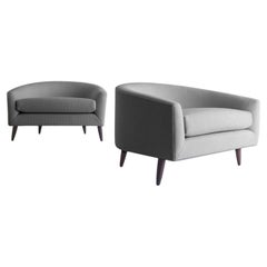 CraftAssociates Sedie da salotto, Cloud Sedie da salotto moderne del Mid Century, Noce
