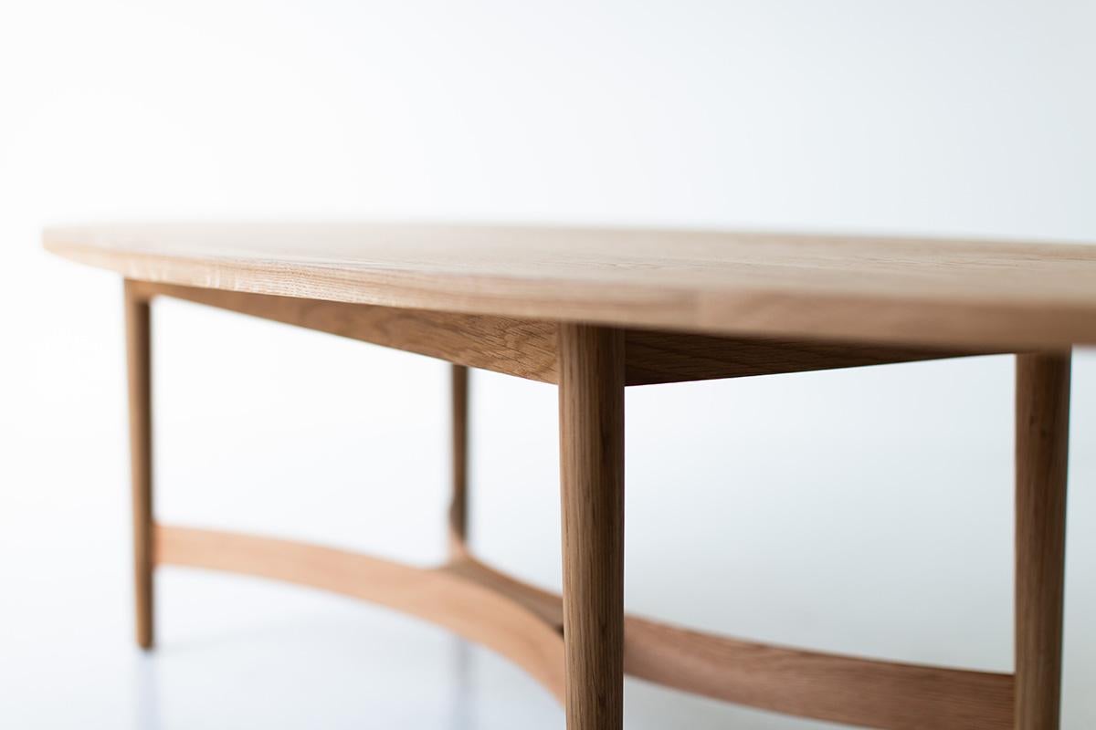 Wood CraftAssociates Coffee Table, Peabody Modern Coffee Table, Oak For Sale