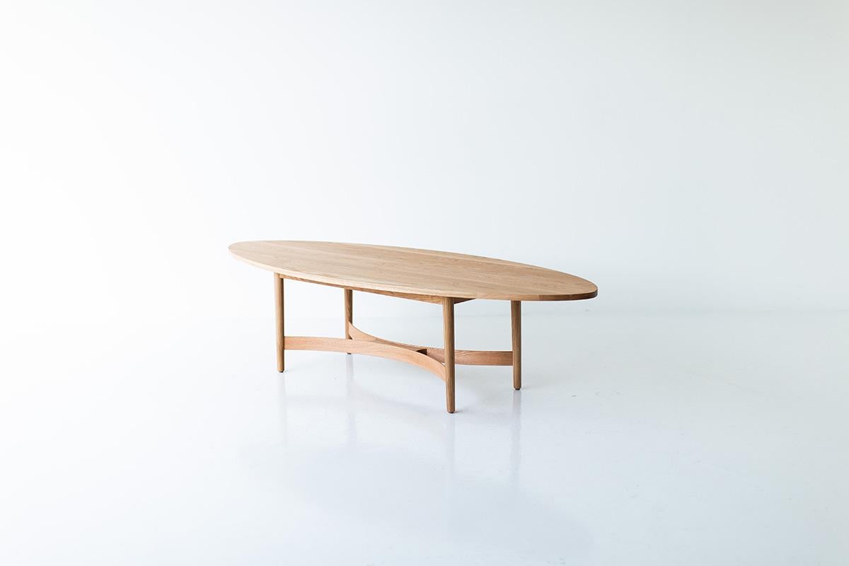CraftAssociates Coffee Table, Peabody Modern Coffee Table, Oak For Sale 1