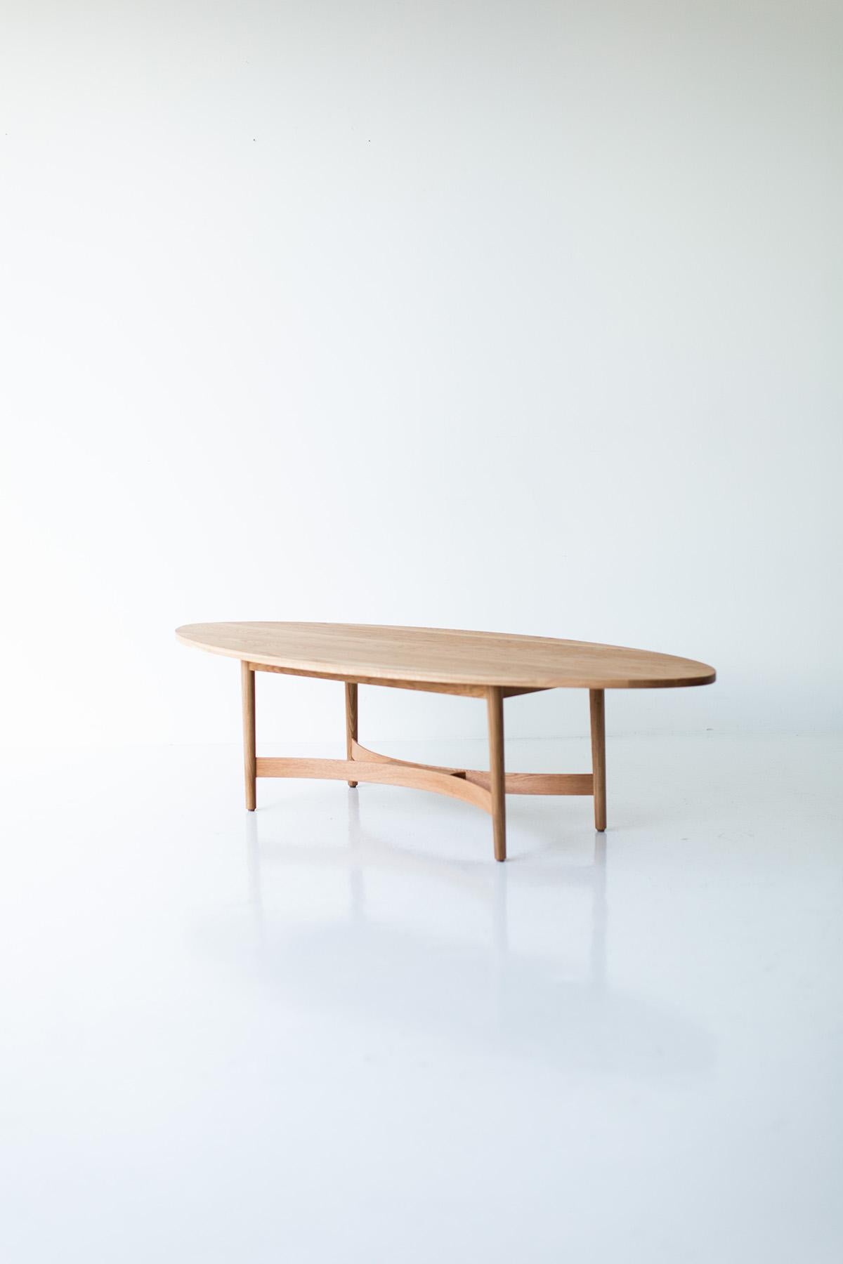 CraftAssociates Coffee Table, Peabody Modern Coffee Table, Oak For Sale 2