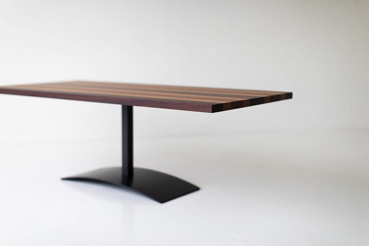 Wood CraftAssociates Coffee Tables, Milo Baughman Coffee Table, Striped Top For Sale