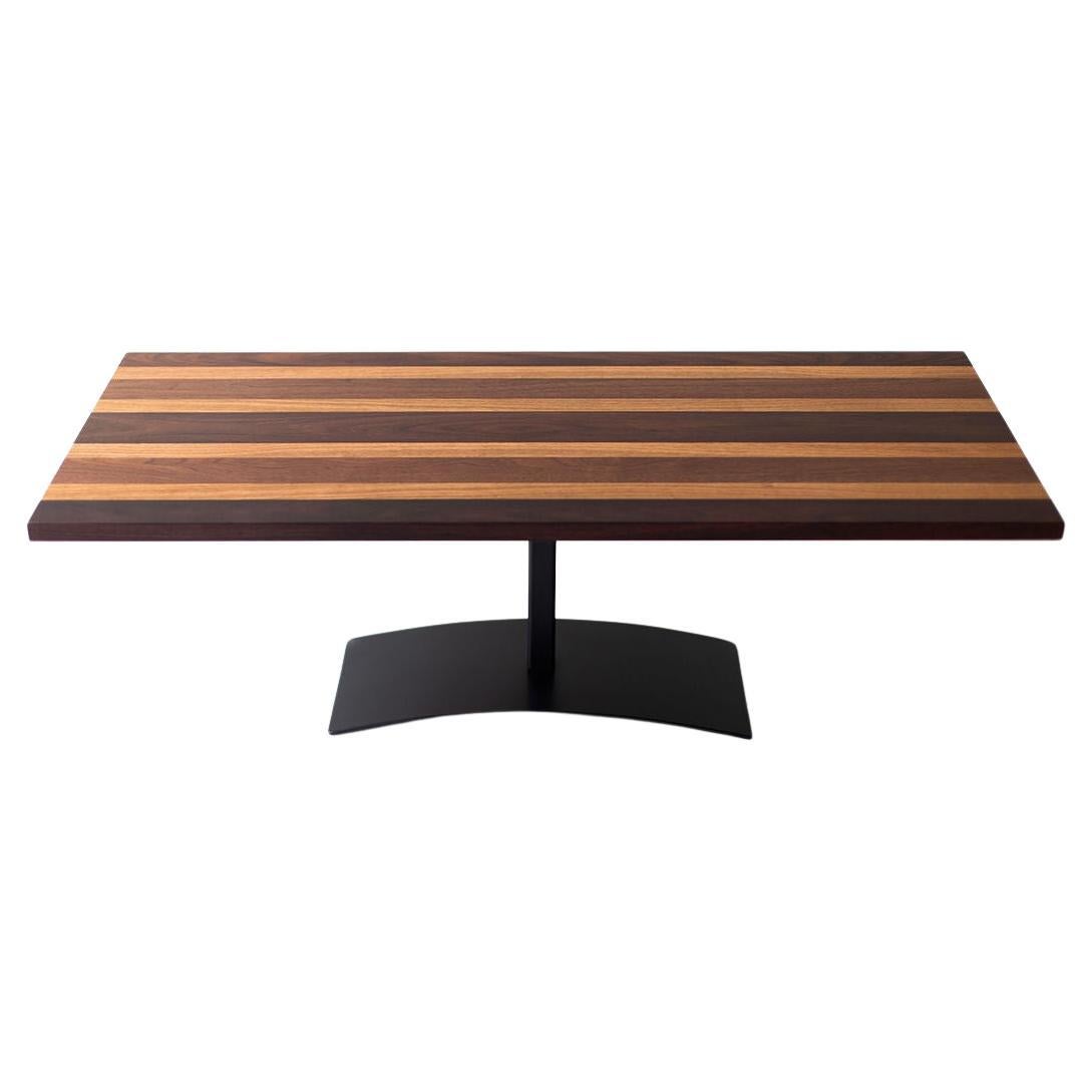 CraftAssociates Coffee Tables, Milo Baughman Coffee Table, Striped Top For Sale