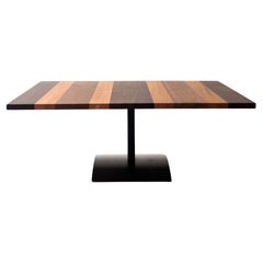 CraftAssociates Coffee Tables, Milo Baughman Pedestal Coffee Table, Striped Top