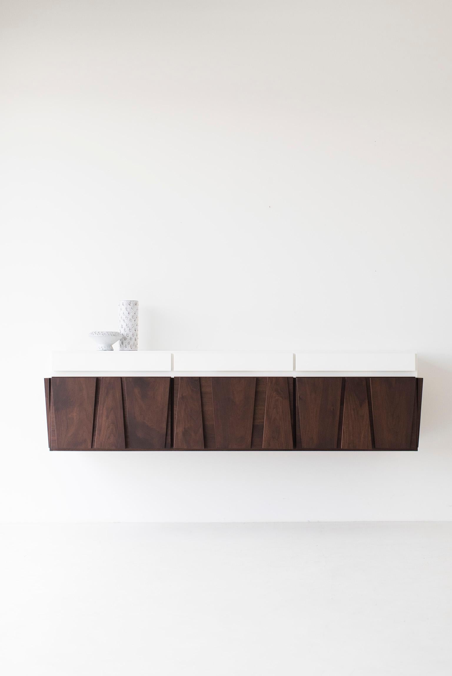 modern floating credenza