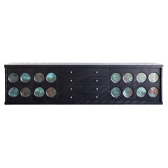 CraftAssociates Credenza Toussaint Mid Century Credenza, Black, Copper