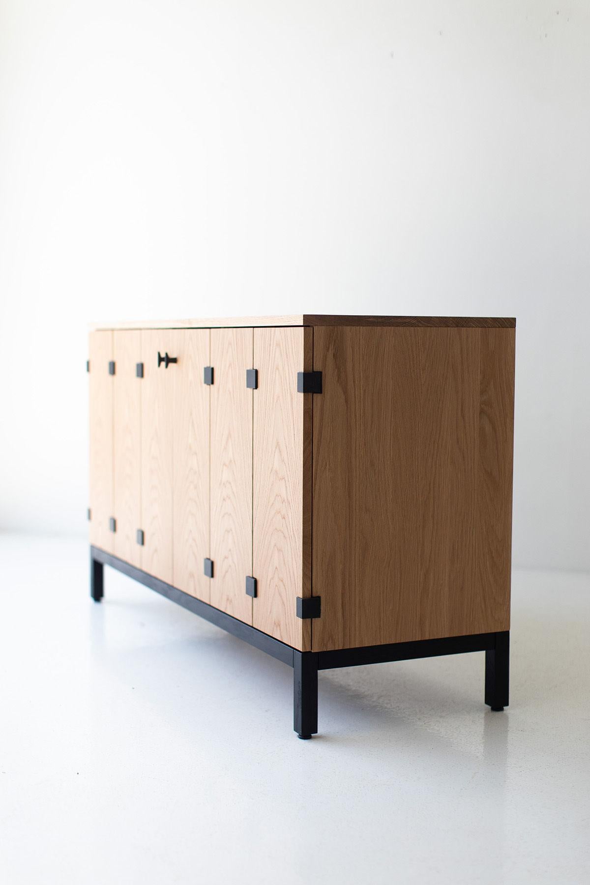 Wood CraftAssociates Credenzas, Milo-Baughman Modern Credenza, Maple For Sale