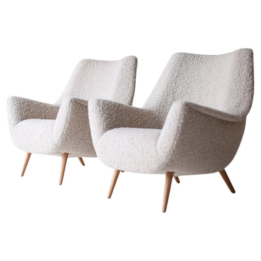 CraftAssociates Sedie danesi, Peabody Sedie da salotto moderne danesi, Boucle, Oak