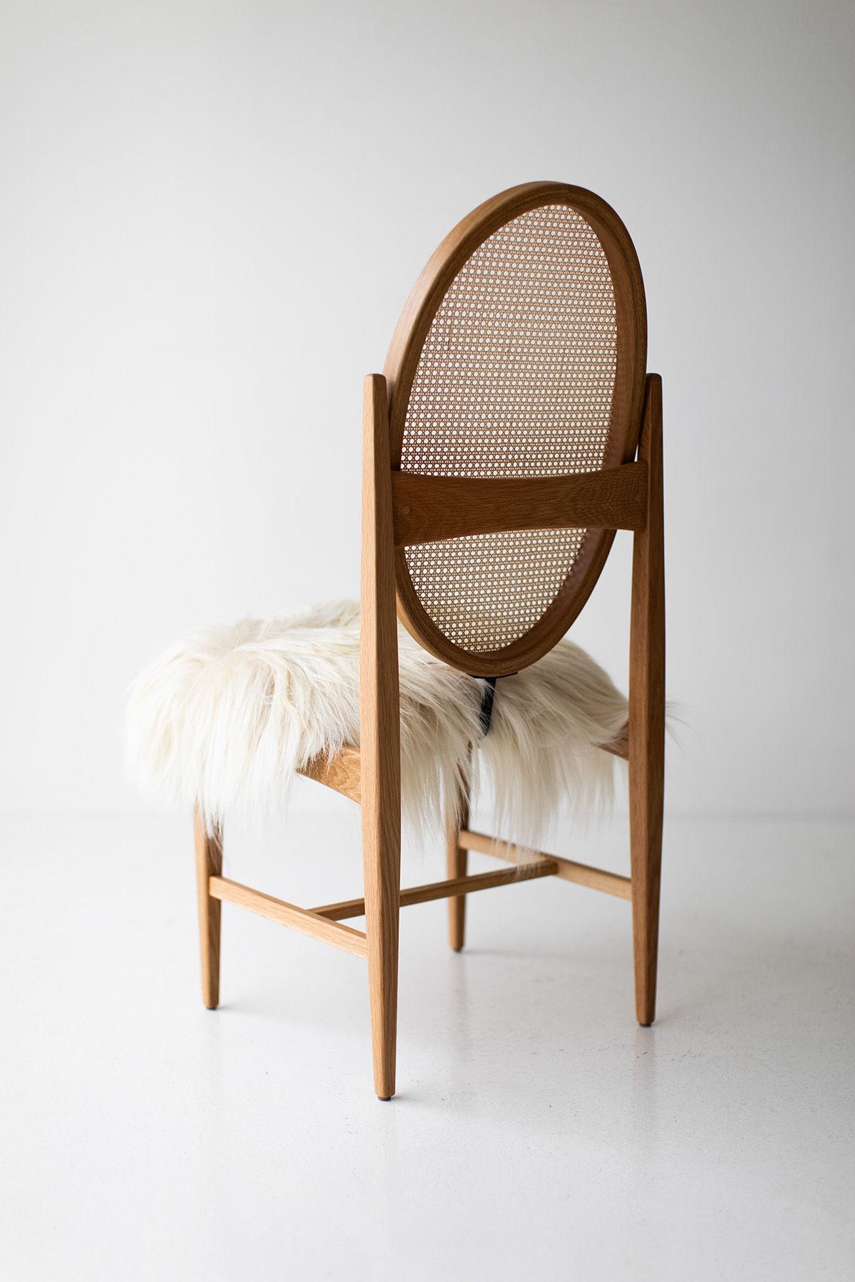 Américain CraftAssociates Chaise de salle à manger, Milo Baughman Chaise de salle à manger The Moderns, ovale en vente